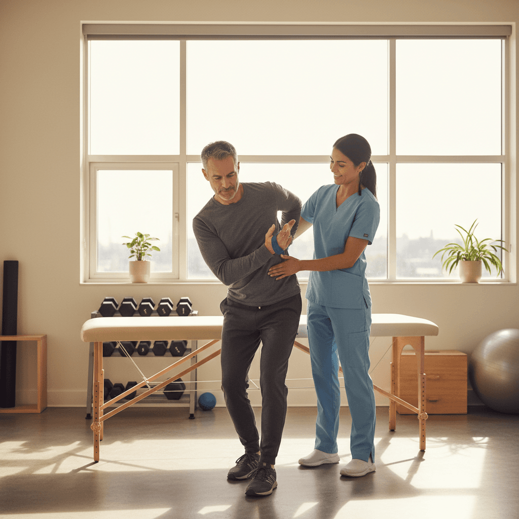 Spine and orthopedic rehabilitation session at the center